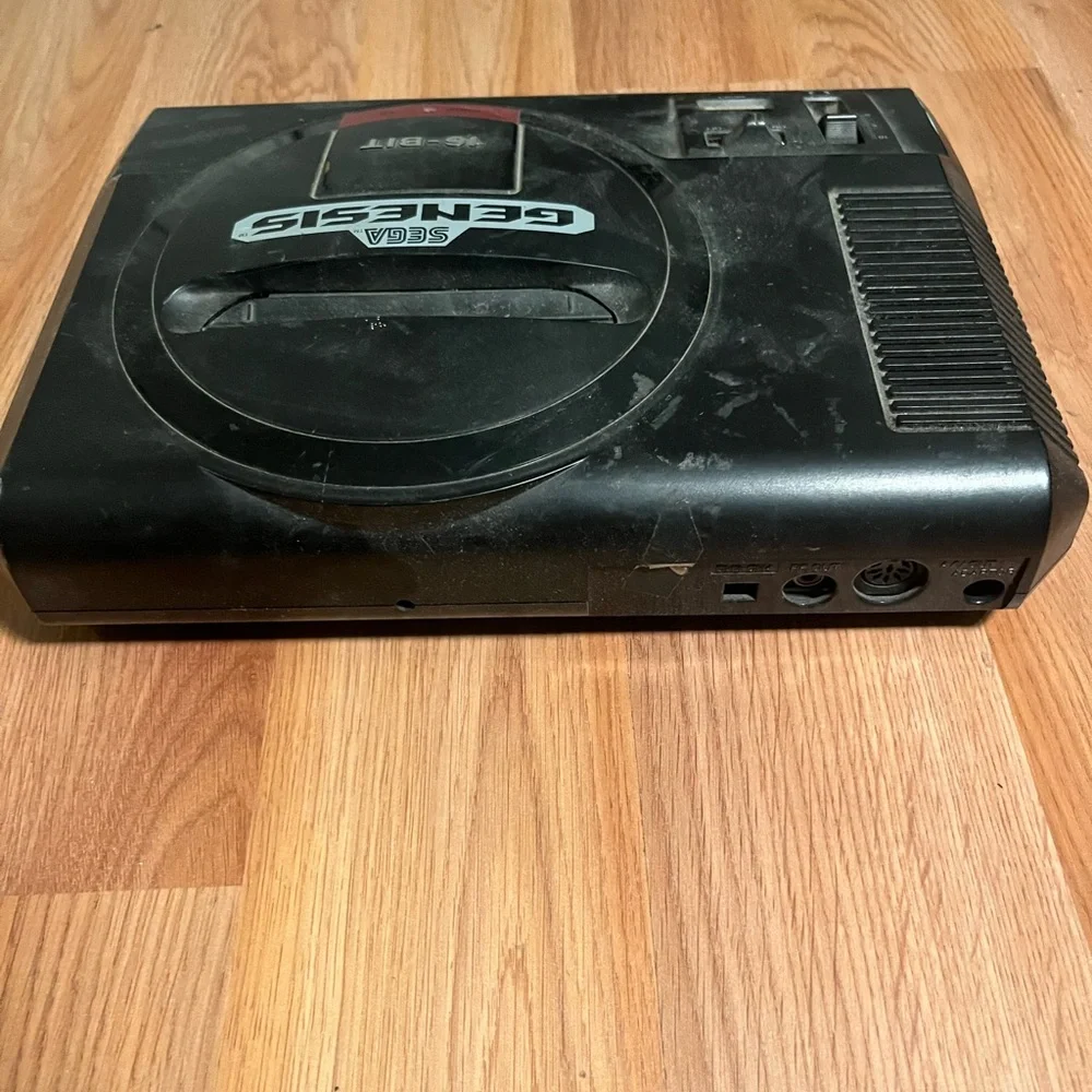 SEGA Genesis 16-Bit Black Home Console MK-1601 No Controller Not Tested